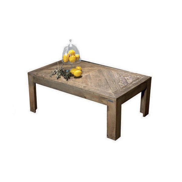 Tavolo Basso Piano intarsiato Olmo Vecchio Guarnieri Ortica CM120X70X45