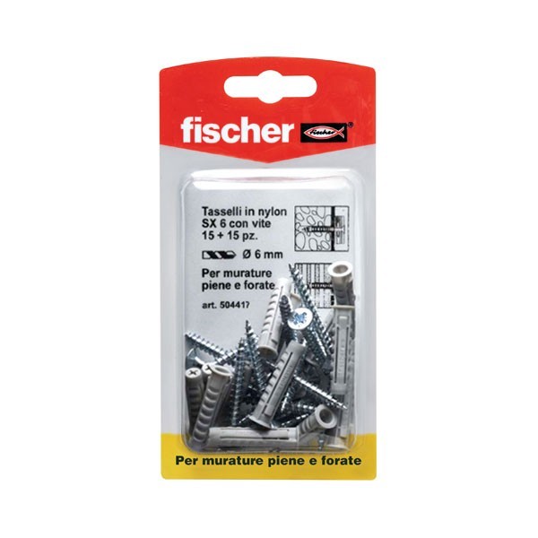Tasselli in nylon SX 6 SK Fischer - 504417