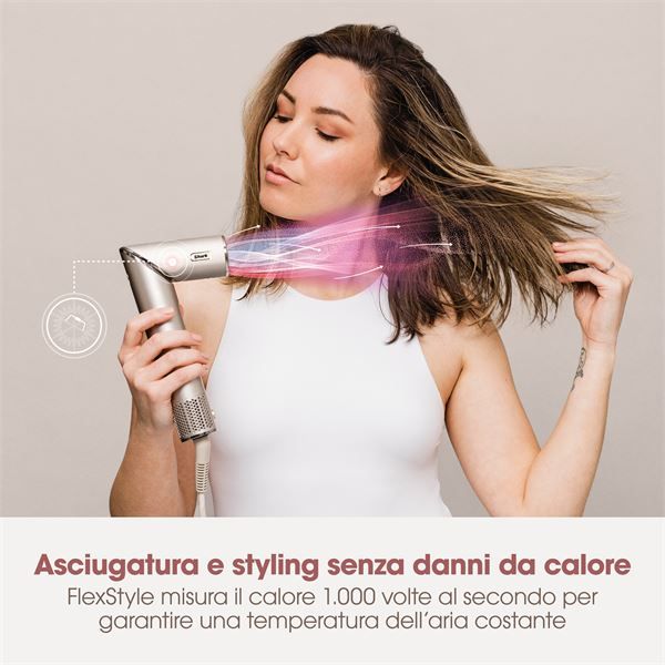 Asciugacapelli Flexstyle Set Completo (hd440sleu) - Champagne - Shark - SHR.HD440SLEU