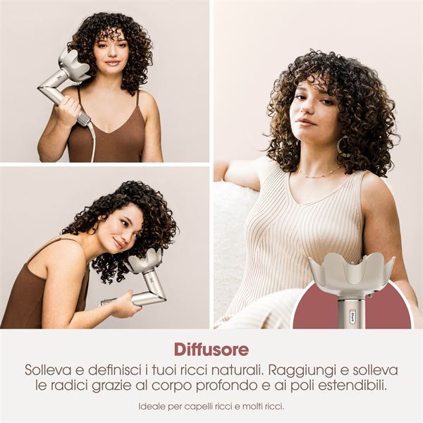 Asciugacapelli Flexstyle Set Completo (hd440sleu) - Champagne - Shark - SHR.HD440SLEU