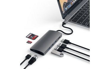 Adattatore Usb-c Multi-porta 4k Ethernet V2 Space Gray - Satechi - STC.ST-TCMA2M