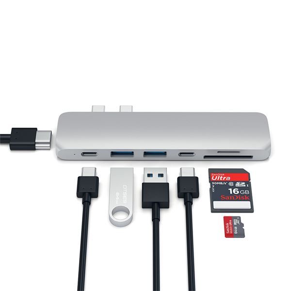 Pro Hub Usb-c Con 4k Hdmi + Usb-c + Card Reader Silver - Satechi - STC.ST-CMBPS