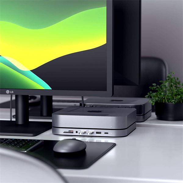 Supporto Con Hub In Alluminio Per Mac Mini - Satechi - STC.ST-ABHFM