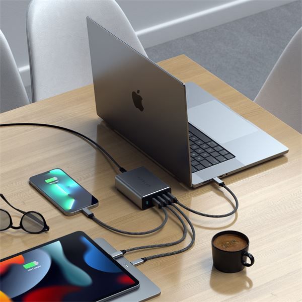 Caricatore Gan Usb-c 165w 4 Porte - Space Gray - Satechi - STC.ST-UC165GM-EU