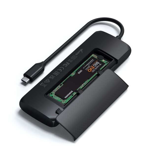 Hub Usb-c Hybrid Multiport Adapter Con Ssd - Black - Satechi - STC.ST-UCHSEK