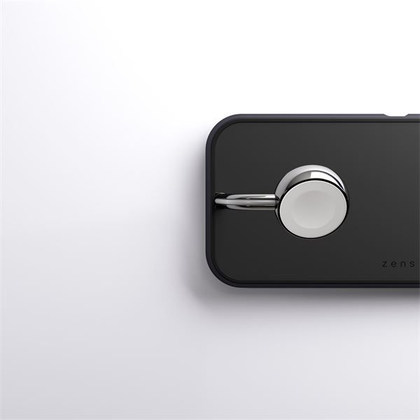 Tappetino Di Ricarica Wireless Qi Doppio + Watch 10w - Alluminio Nero - Zens - ZNS.ZEDC05B/00