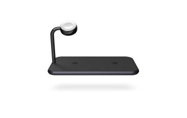 Tappetino Di Ricarica Wireless Qi Doppio + Watch 10w - Alluminio Nero - Zens - ZNS.ZEDC05B/00