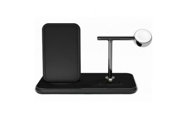 Supporto Ricarica Wireless Qi + Lightning Dock + Watch - Alluminio Nero - Zens - ZNS.ZEDC07B/00