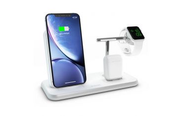 Supporto Ricarica Wireless Qi + Lightning Dock+watch - Alluminio Bianco - Zens - ZNS.ZEDC07W/00