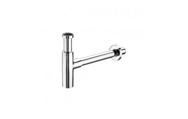 Sifone di scarico tondo in ottone cromato per lavabi 1 - 1/4
