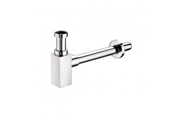 Sifone di scarico quadro in ottone cromato per lavabi 1 - 1/4