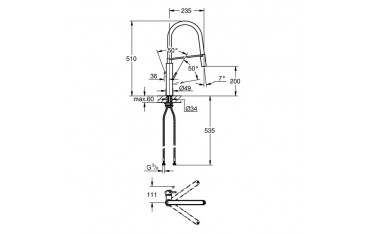 Miscelatore Lavello Grohe CONCETTO NERA - 31491000