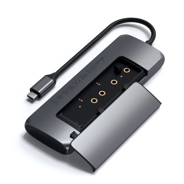 Hub Usb-c Hybrid Multiport Adapter Con Ssd - Space Gray - Satechi - STC.ST-UCHSEM