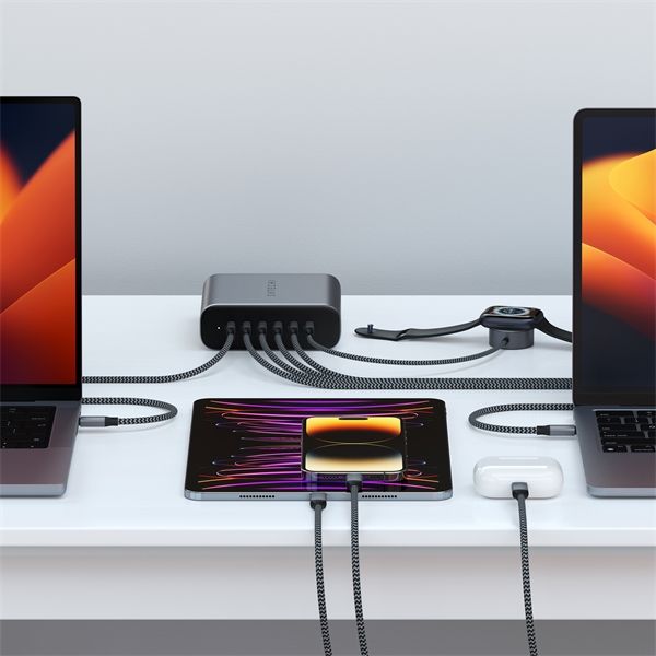 Alimentatore 200w Usb-c 6-port Pd Gan - Satechi - STC.ST-C200GM-EU
