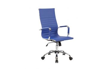 Poltrona Presidenziale Dallas In Pu Con Braccioli Serena Group Blu - HC9813H