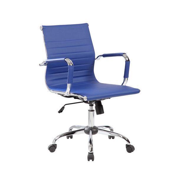 Poltrona Direzionale Dallas In Pu Con Braccioli Serena Group Blu - HC9813M