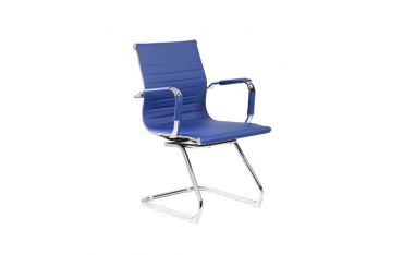 Poltrona Attesa Dallas In Pu Con Braccioli Serena Group Blu - HC9813G