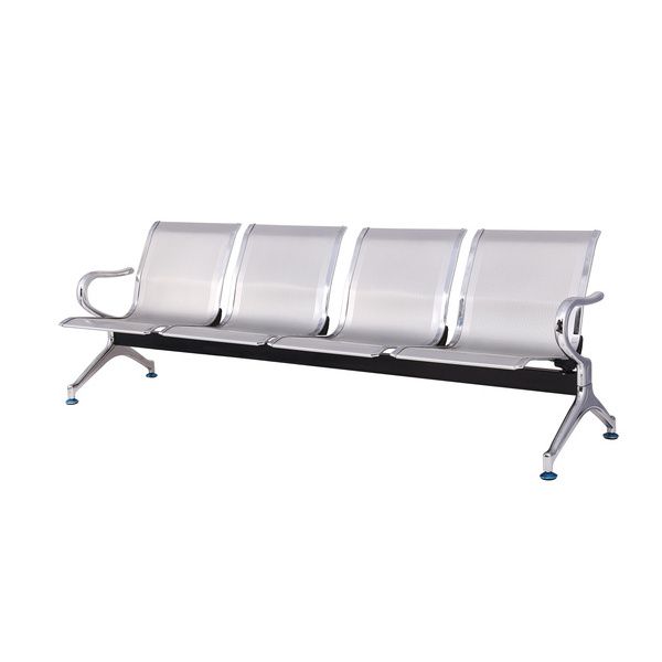 Panca 4 Posti In Acciaio Microforato Serena Group Grigio - SJ820G-4