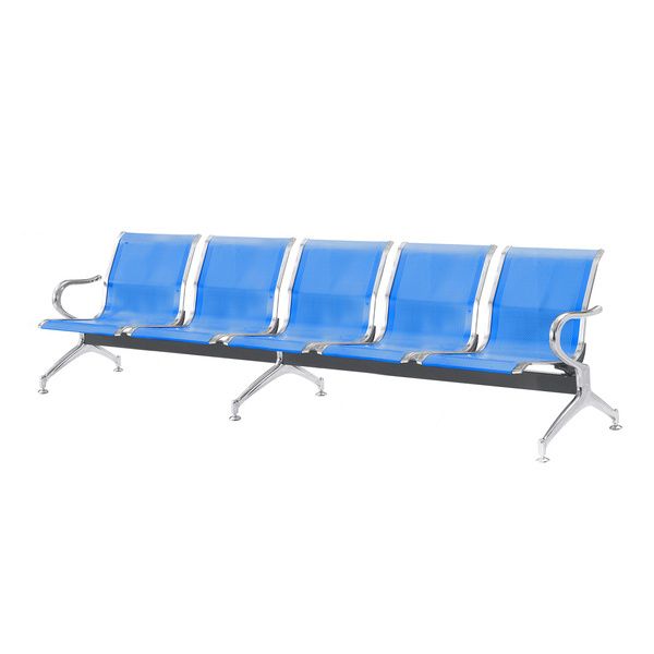 Panca 5 Posti In Acciaio Microforato Serena Group Blu - SJ830B-5