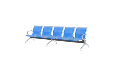 Panca 5 Posti In Acciaio Microforato Serena Group Blu - SJ830B-5