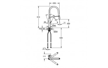 Miscelatore Lavello Grohe CONCETTO NERA Super Steel - 31491DC0