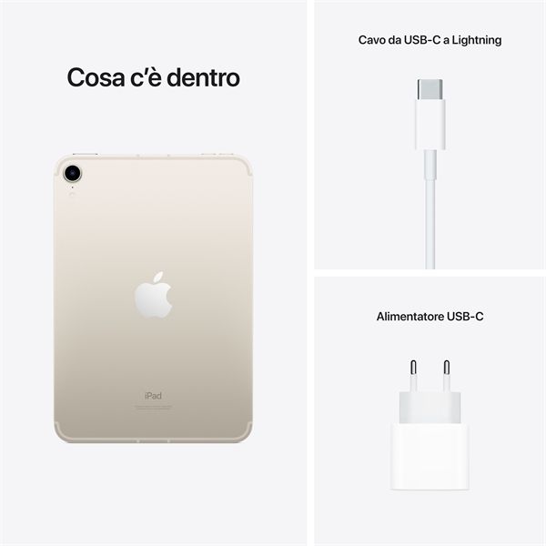 Ipad Mini 6 Wi-fi + Cellular 256gb Galassia - Apple - APP.MK8H3TY/A