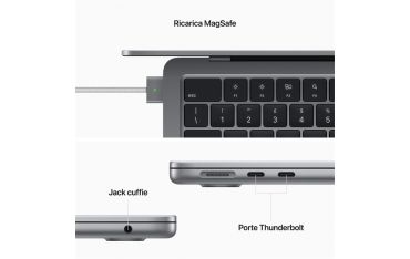Macbook Air 13\" M2 Core 8 Cpu Core 8 Gpu 8gb/256gb - Grigio Siderale - Apple - APP.MLXW3T/A