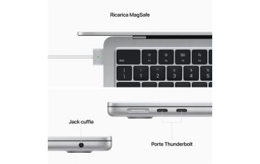 Macbook Air 13\" M2 Core 8 Cpu Core 10 Gpu 8gb/512gb - Argento - Apple - APP.MLY03T/A