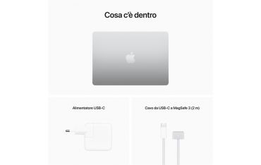Macbook Air 13\" M2 Core 8 Cpu Core 10 Gpu 8gb/512gb - Argento - Apple - APP.MLY03T/A