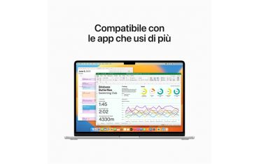 Macbook Air 15\" M2 Chip 8-core Cpu 10-core Gpu 256gb - Argento - Apple - APP.MQKR3T/A