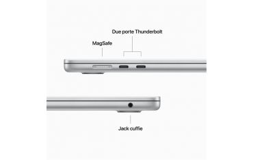 Macbook Air 15\" M2 Chip 8-core Cpu 10-core Gpu 256gb - Argento - Apple - APP.MQKR3T/A