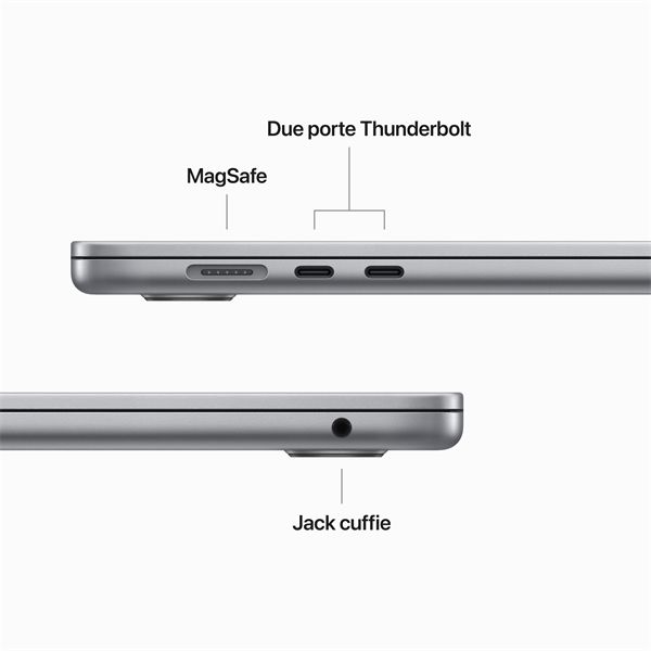 Macbook Air 15\" M2 Chip 8-core Cpu 10-core Gpu 512gb - Grigio Siderale - Apple - APP.MQKQ3T/A
