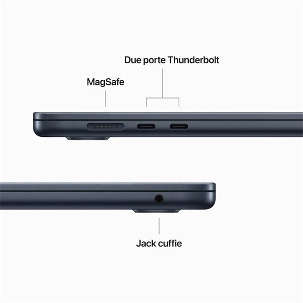 Macbook Air 15\" M2 Chip 8-core Cpu 10-core Gpu 512gb - Mezzanotte - Apple - APP.MQKX3T/A