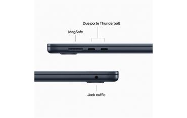 Macbook Air 15\" M2 Chip 8-core Cpu 10-core Gpu 512gb - Mezzanotte - Apple - APP.MQKX3T/A