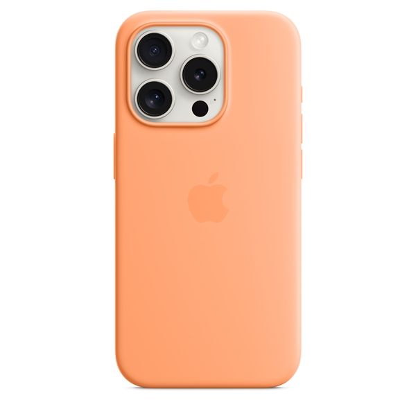 Custodia Apple Magsafe In Silicone Per Iphone 15 Pro - Aranciata - Apple - APP.MT1H3ZM/A