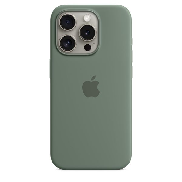 Custodia Apple Magsafe In Silicone Per Iphone 15 Pro - Cipresso - Apple - APP.MT1J3ZM/A