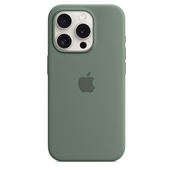 Custodia Apple Magsafe In Silicone Per Iphone 15 Pro - Cipresso - Apple - APP.MT1J3ZM/A
