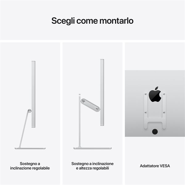 Apple Studio Display - Vetro Nanotexture Inclinaz E Altezza Regolabili - Apple - APP.MMYV3T/A