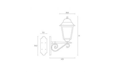 Applique In Alto Maxi E27 Sovil Amalfi Nero - 983/06