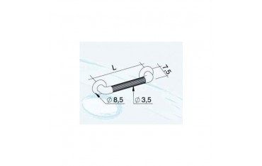 Corrimano Lineare Rigato in Plastica Bianco EH-12-RX