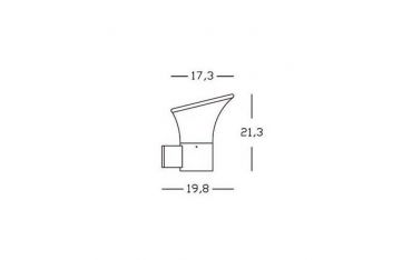 Applique In Alto Media E27 Sovil Belen Alluminio - 558/72