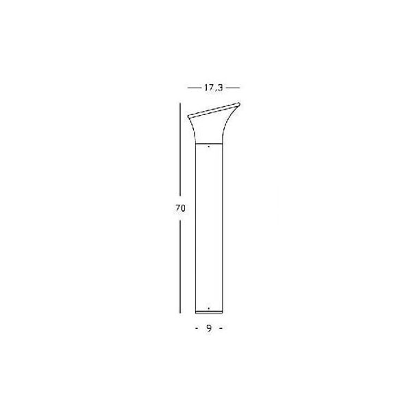 Paletto Alto E27 Sovil Belen Grafite - 559/16