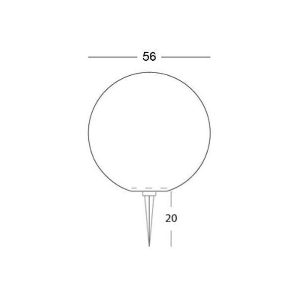 Sfera Da Pavimento D.560 E27 Sovil Ball Bianco - 641/02