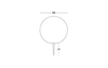 Sfera Da Pavimento D.560 E27 Sovil Ball Bianco - 641/02