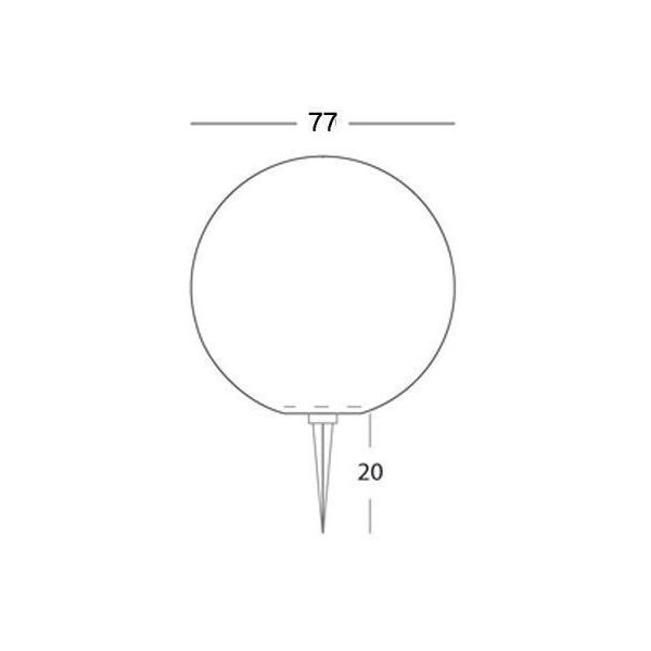 Sfera Da Pavimento D.780 E27 Sovil Ball Bianco - 642/02