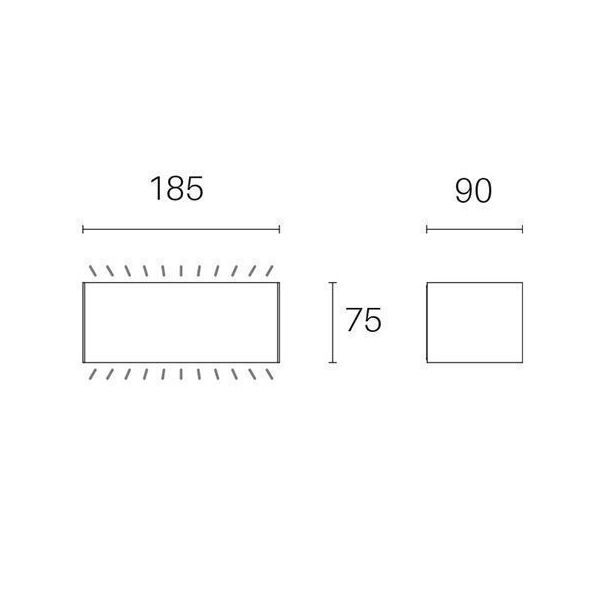 Applique Bi-emissione Regular 11w Led 4000k Sovil Box Grafite - 99582/16