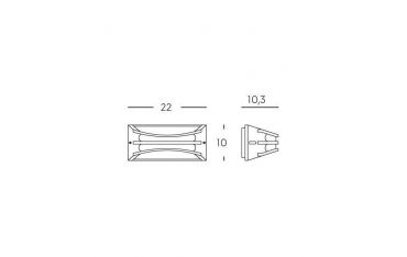 Applique Griglia 10w Led 4000k Sovil Bra Bianco - 99144/02