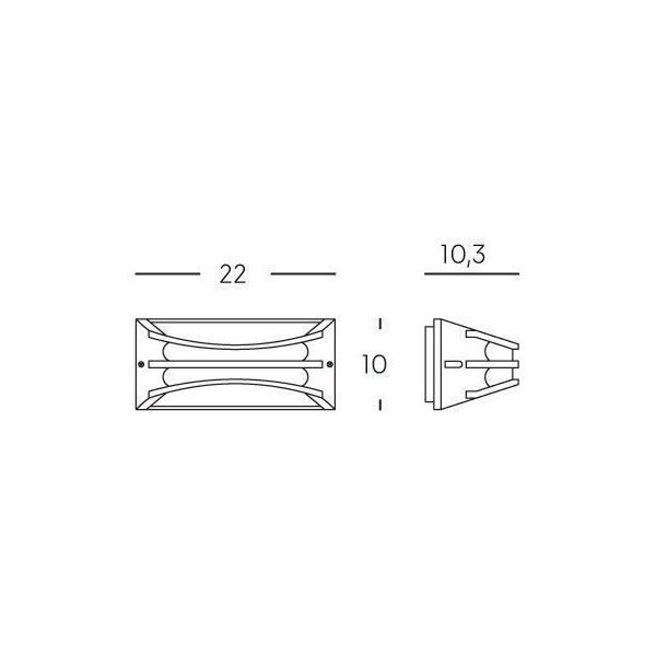Applique Griglia 10w Led 3000k Sovil Bra Caffe' - 98144/27