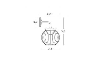 Applique In Basso 20w Led 4000k Sovil Cage Bianco - 99505/02