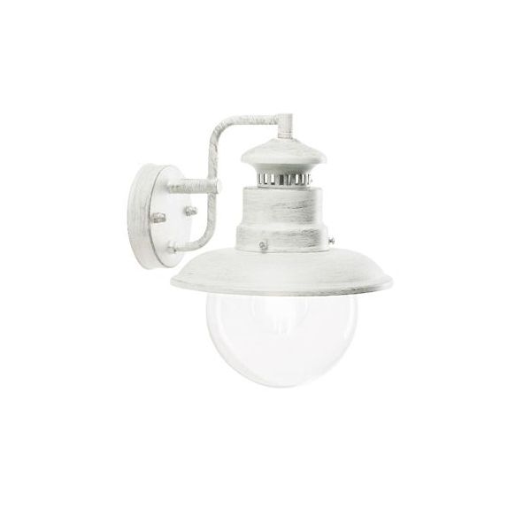 Applique In Basso Media E27 Sovil Calipso Biancoargento - 590/37